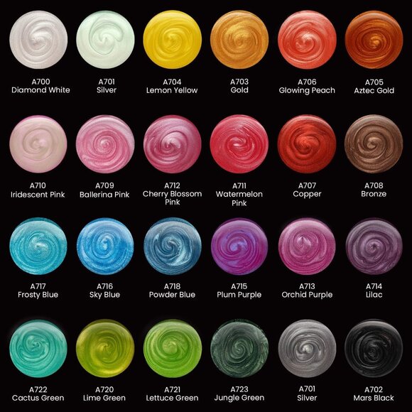 Metallic Watercolor Paint Set 24 Colors, Shimmering Watercolors in Half Pans wit - Picture 4 of 8